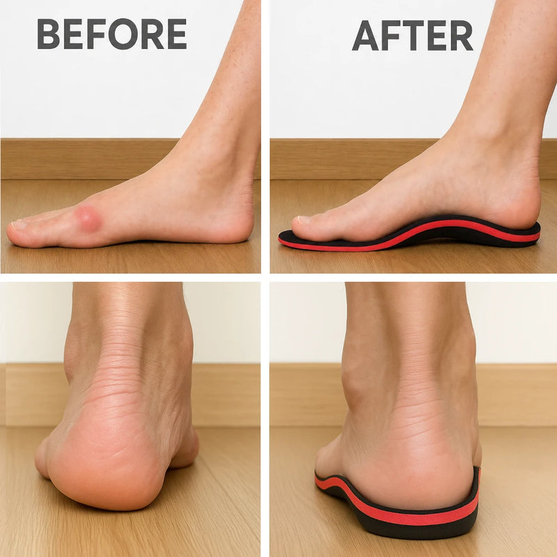 Before and after bunion comparison