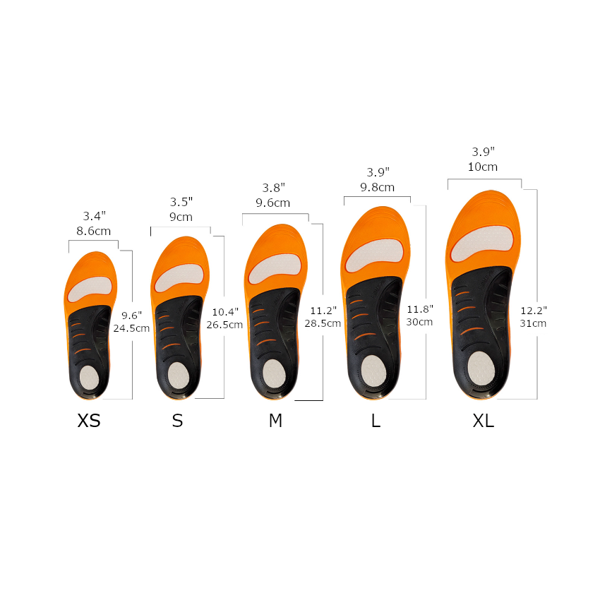 High Arch Support Insoles - Upgraded - 3 pairs