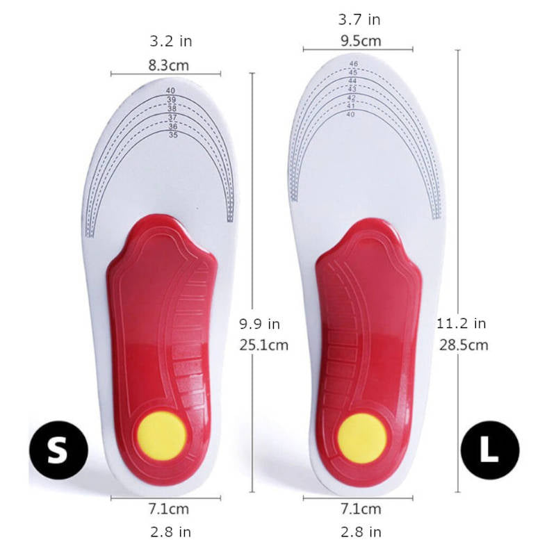 Orthotic Shoe Insoles Inserts Flat Feet High Arch Support for